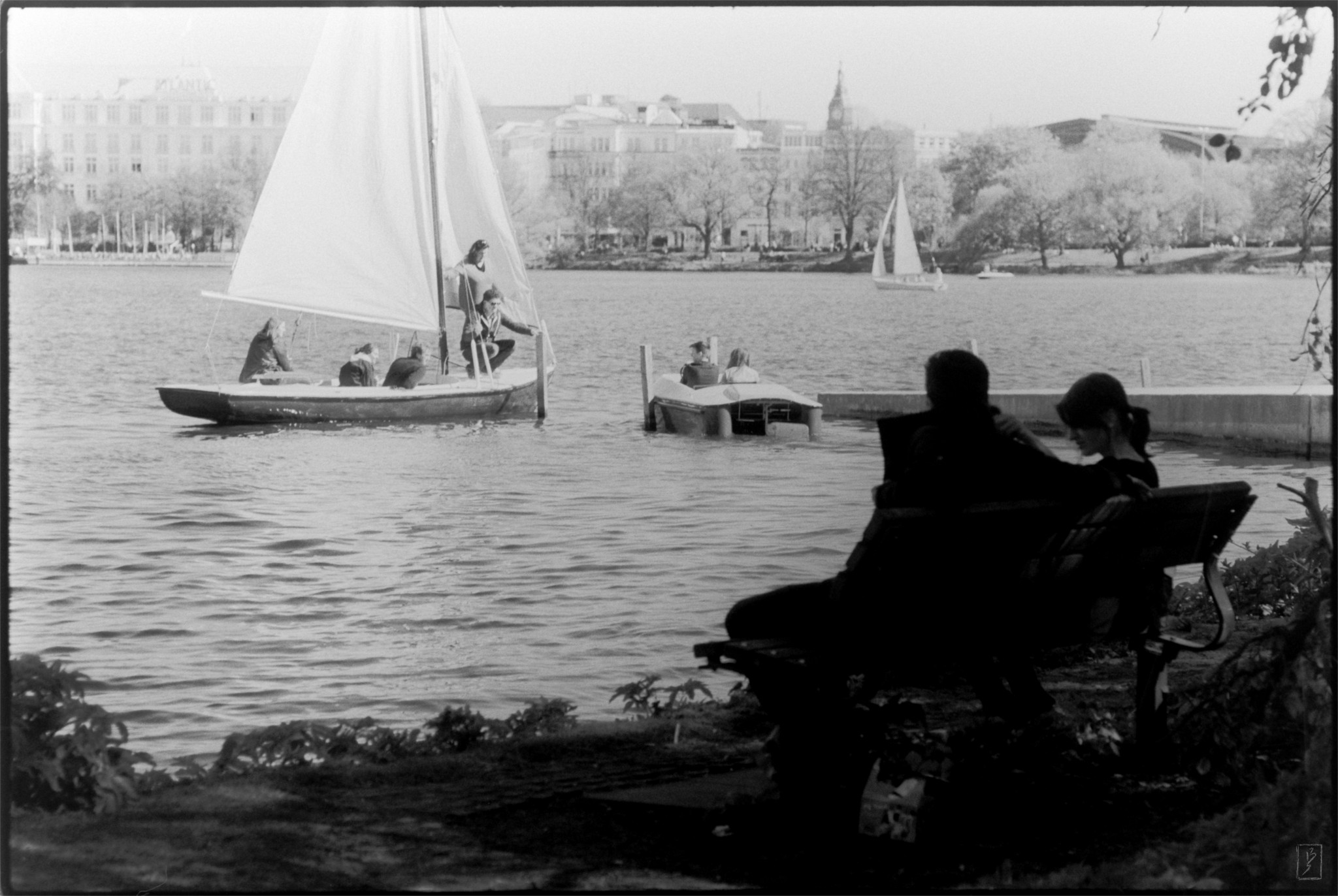 Near the lake Alster in May of this year.